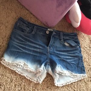 Faded Jean shorts